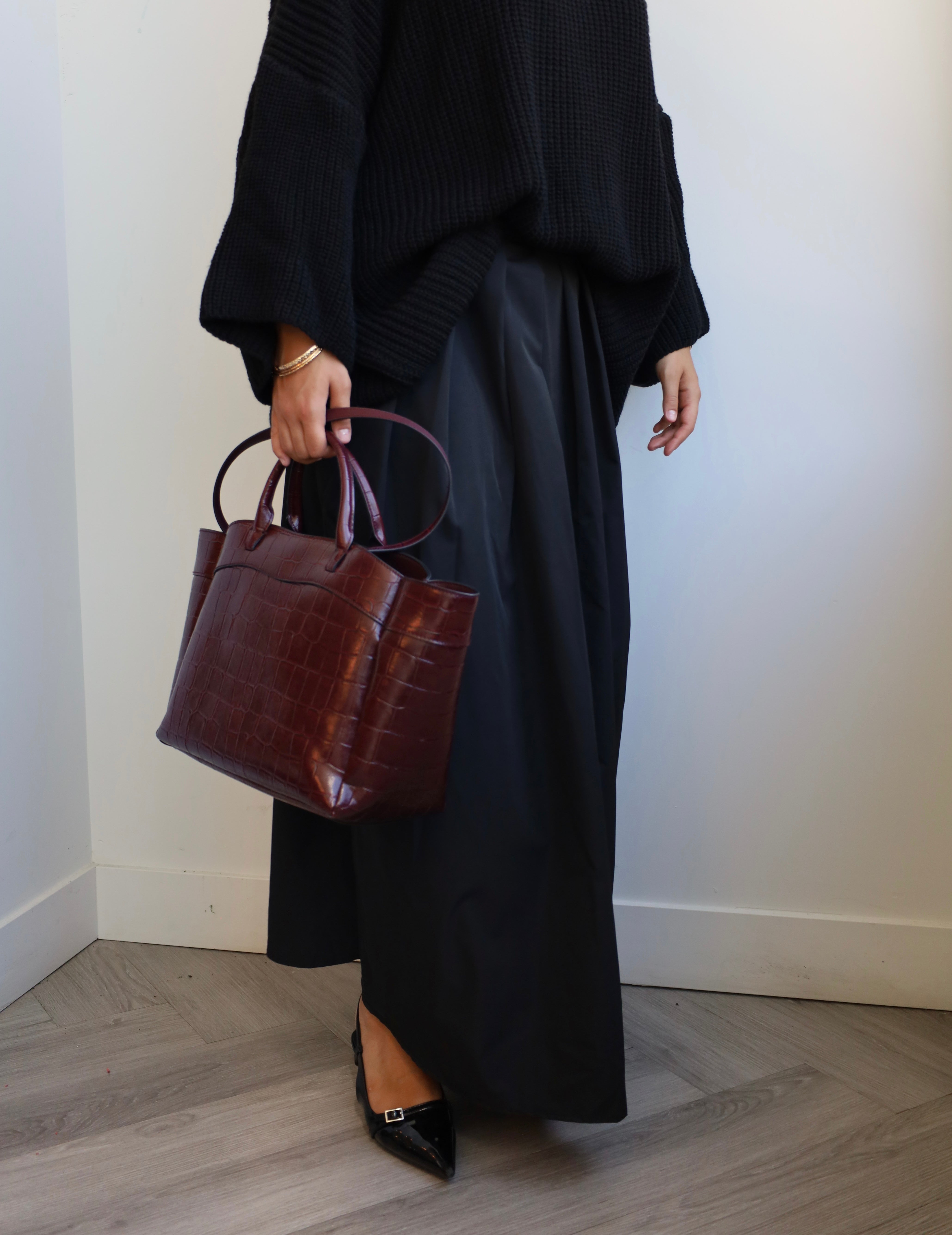 Pleated skirt black