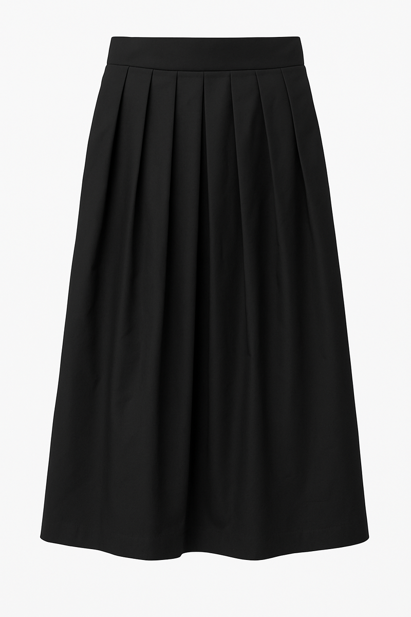 Pleated skirt black