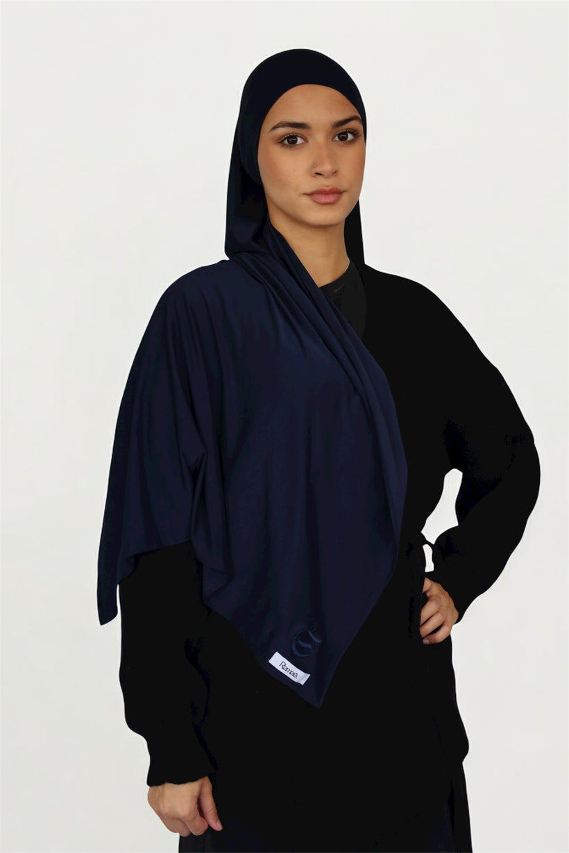 Liquid jersey scarf - Navy