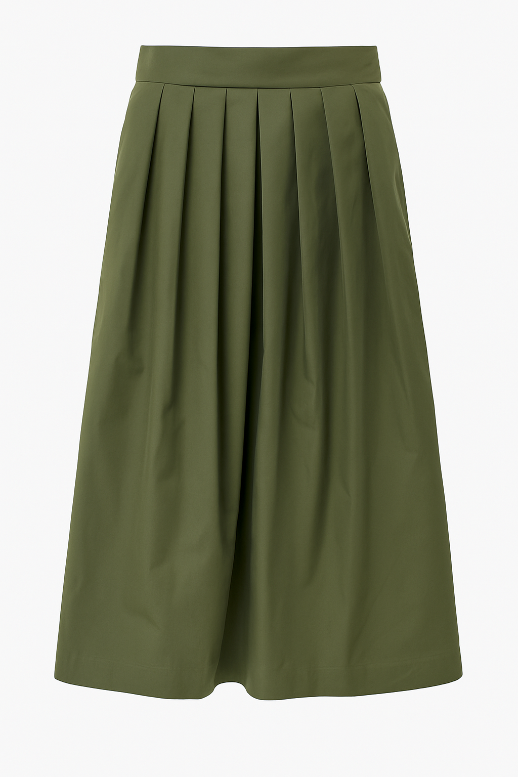 Pleated skirt kaki