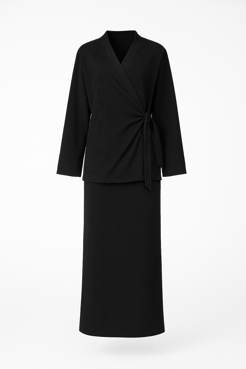 Black- Ribbed set
