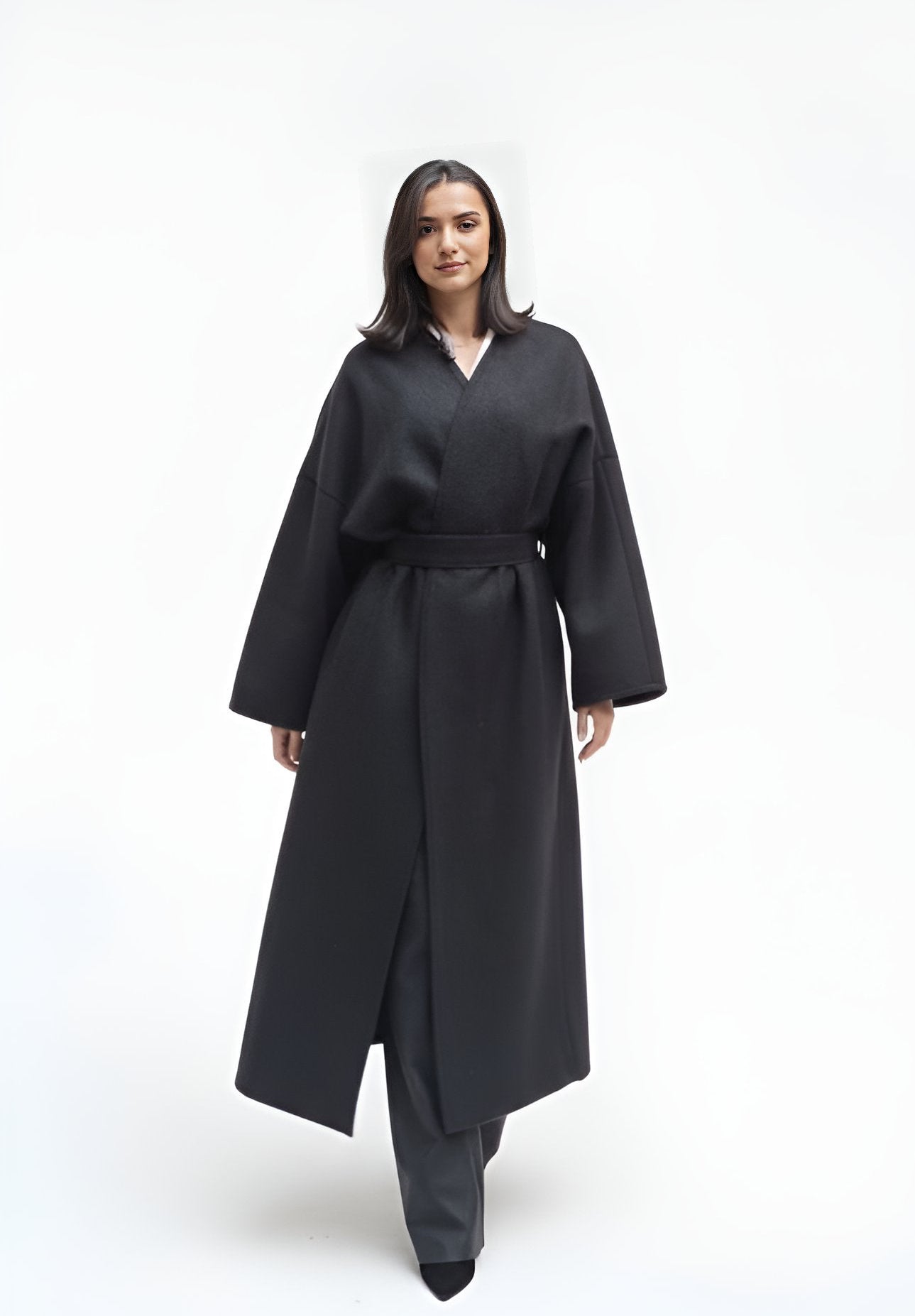 Black - Wool coat