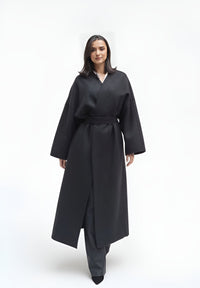 Black - Wool coat