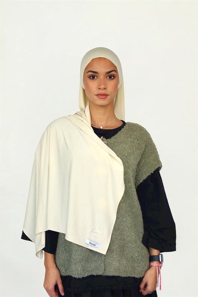 Liquid jersey scarf - baby butter