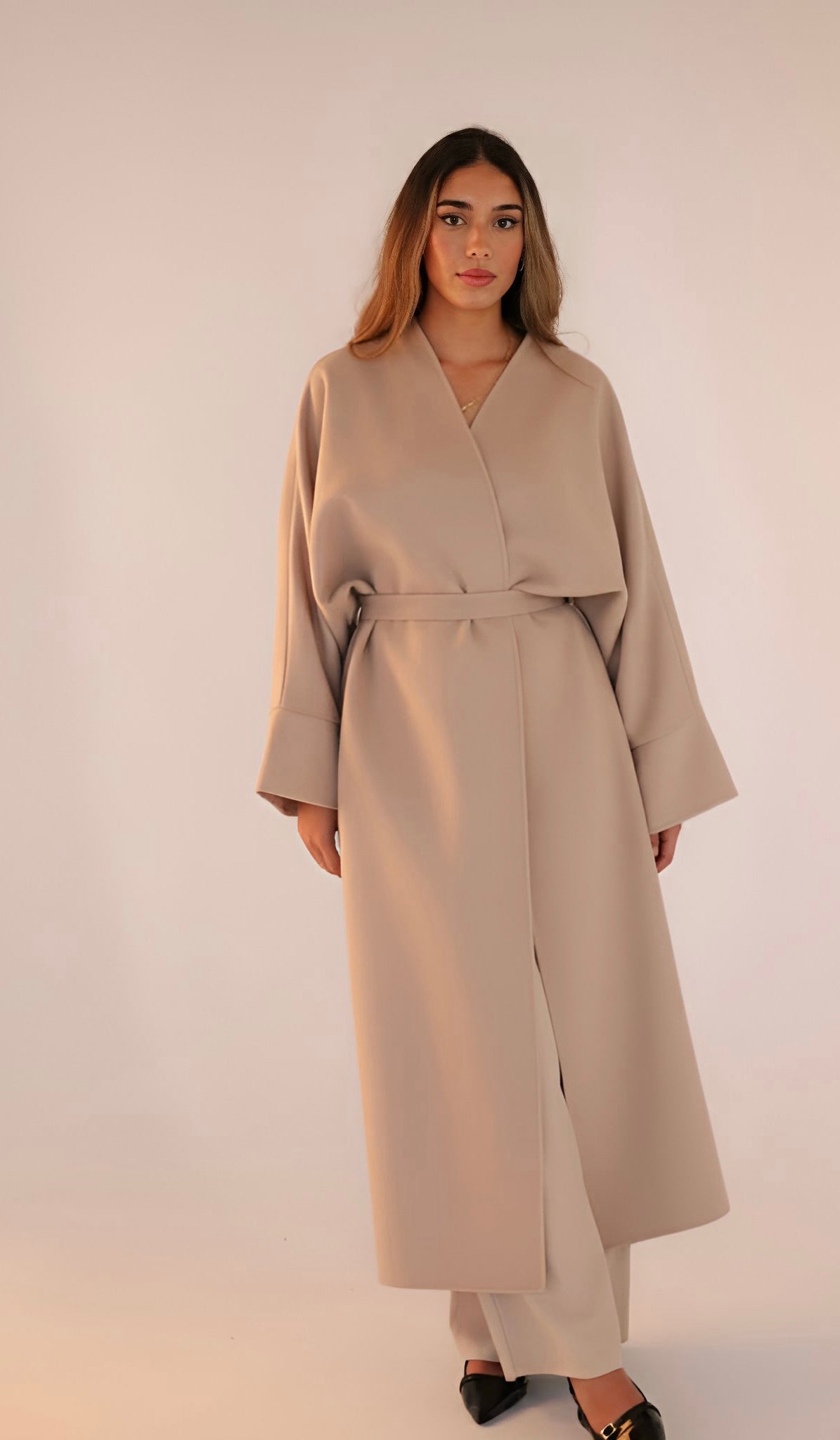 Beige - Amira caban coat