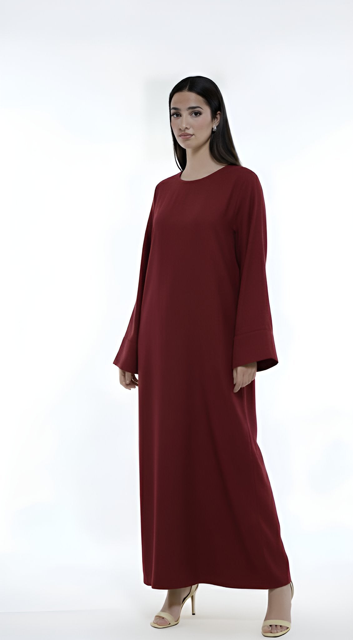 Cherry - Linen effect Abaya