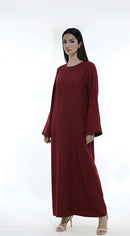Cherry - Linen effect Abaya