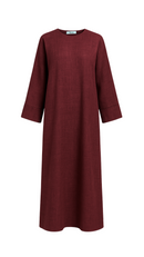 Cherry - Linen effect Abaya