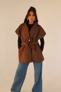 Chocolate Quilted Gilet – Limited Edition