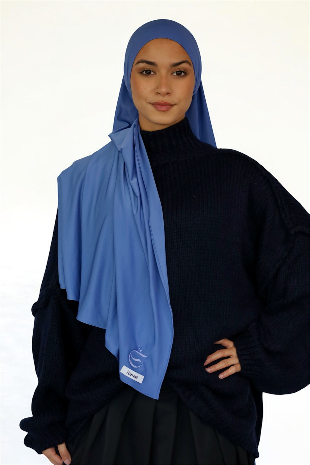 Liquid jersey scarf - baby blue