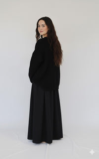 Pleated skirt black
