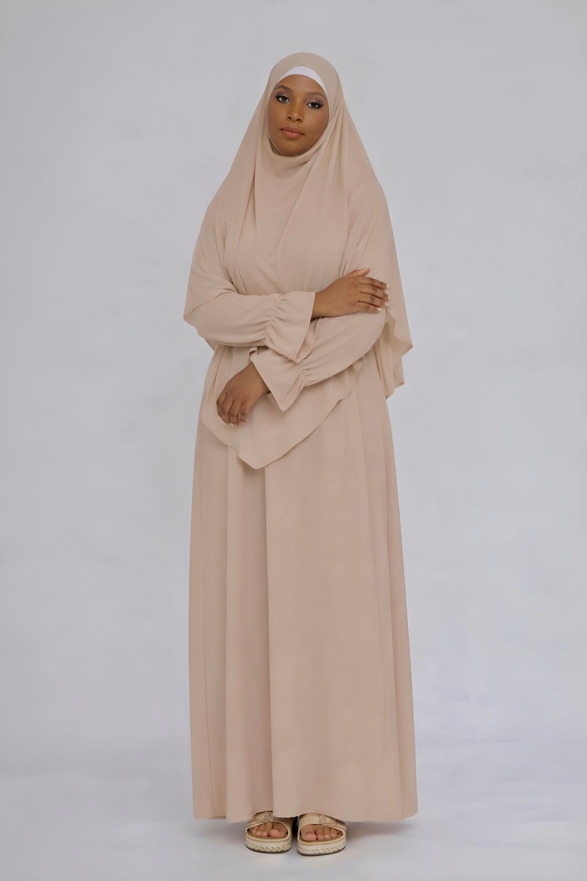 Beige - Khimar jazz set