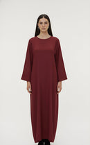 Cherry - Linen effect Abaya