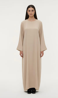 Beige -Butterfly Abaya